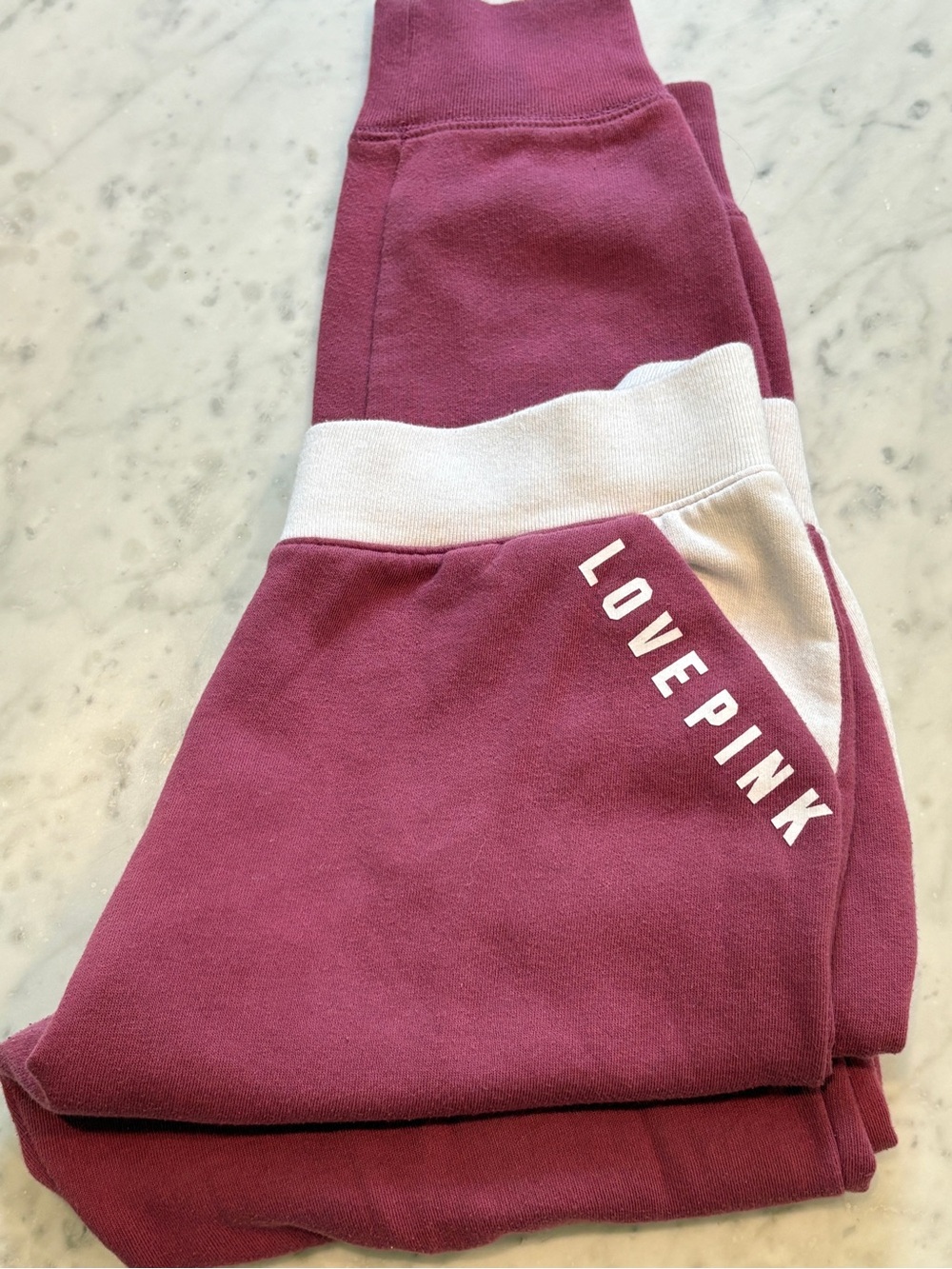 PINK by Victoria’s Secret, Classic Soft Jogger, Berry, Size Small